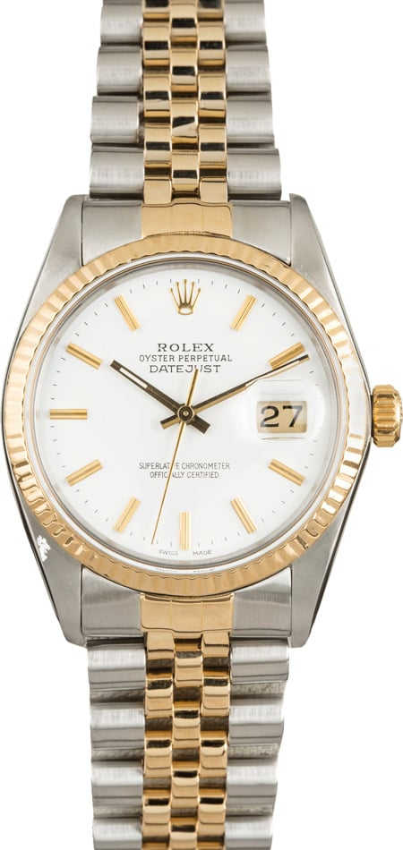 Pre Owned Rolex Datejust 16013 White Dial