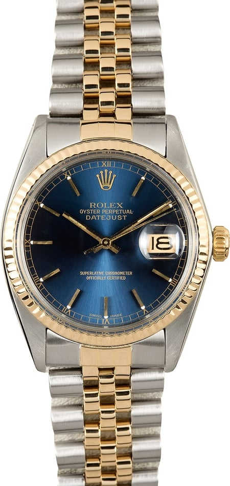 Rolex Datejust 16013 Blue 100% Authentic