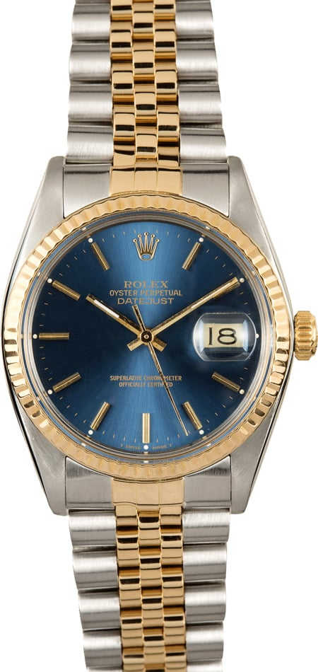 Rolex Datejust 16013 Blue Certified Authentic