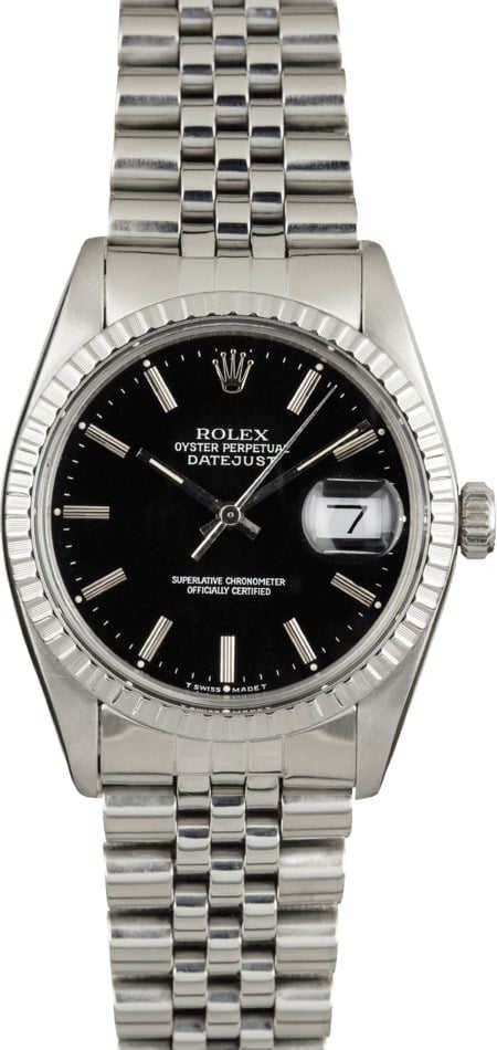 Used Rolex Datejust 16030 Black Dial