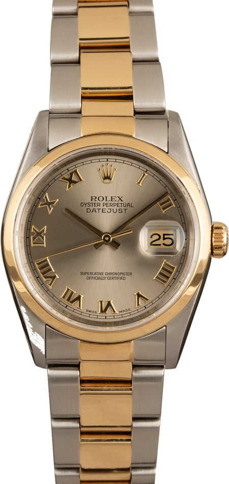 Pre-Owned Rolex Datejust 16203 Rhodium Dial Watch