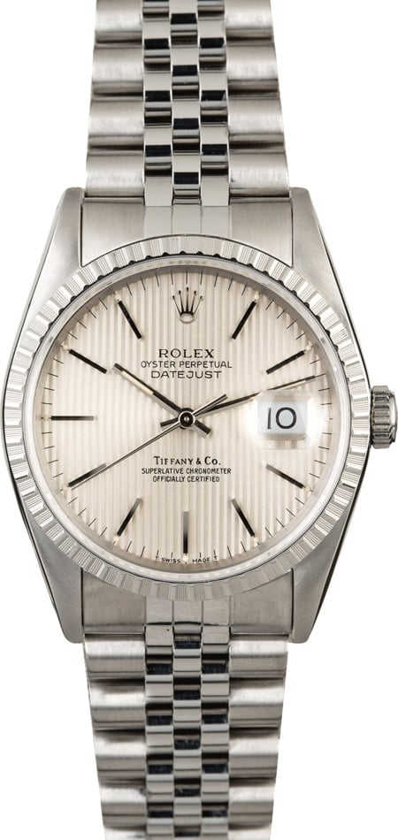 Rolex Datejust 16220 Tiffany & Co Tapestry Dial