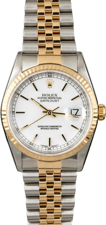 Rolex Datejust 16233 White Luminous Dial