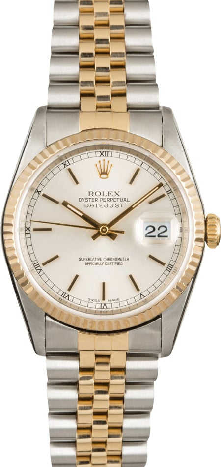 Rolex Datejust 16233 Silver Luminous Dial