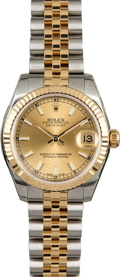 Unworn Rolex Datejust 178273 Champagne