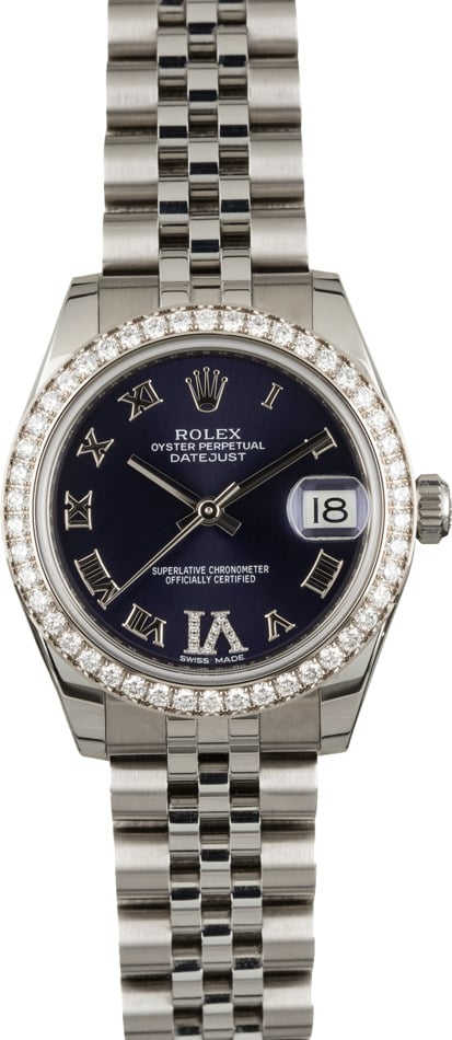 Rolex Datejust 178384 Purple Roman Dial