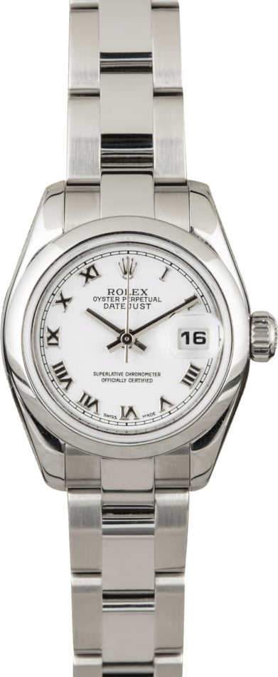 Pre-Owned Rolex Ladies Datejust 179160 White Roman