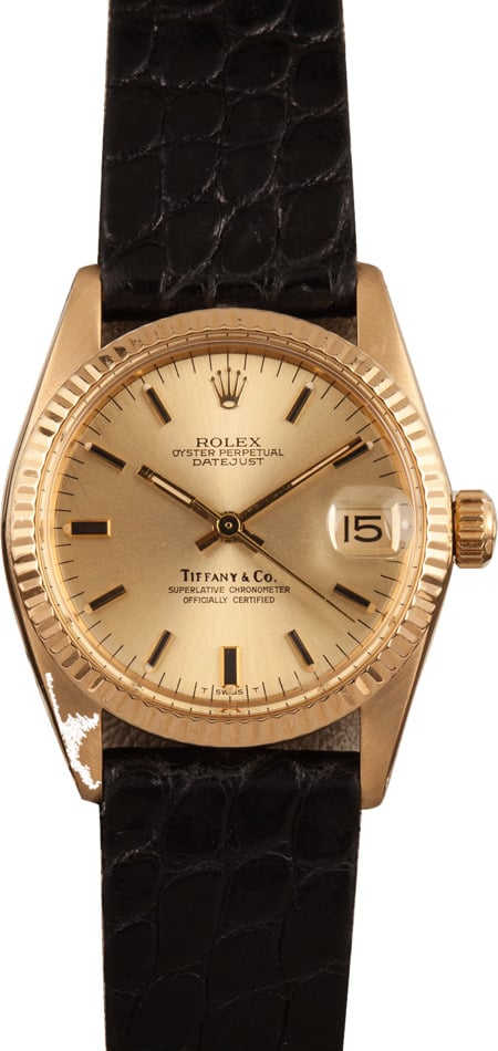 Rolex Mid-Size Datejust 6827 Tiffany & Co Dial T
