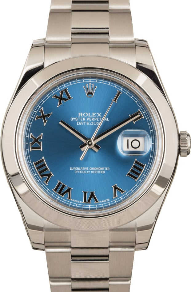 Rolex Datejust 41mm 116300 Blue Roman