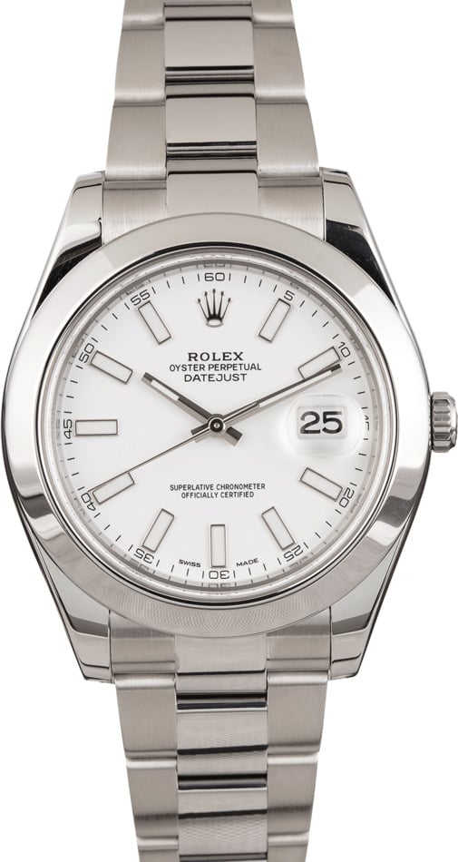 Pre Owned Rolex Datejust II Ref 116300 White