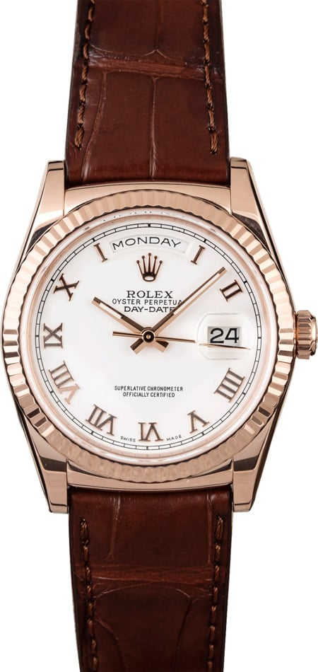 Pre Owned Rolex Day-Date 118135 Everose Gold Case