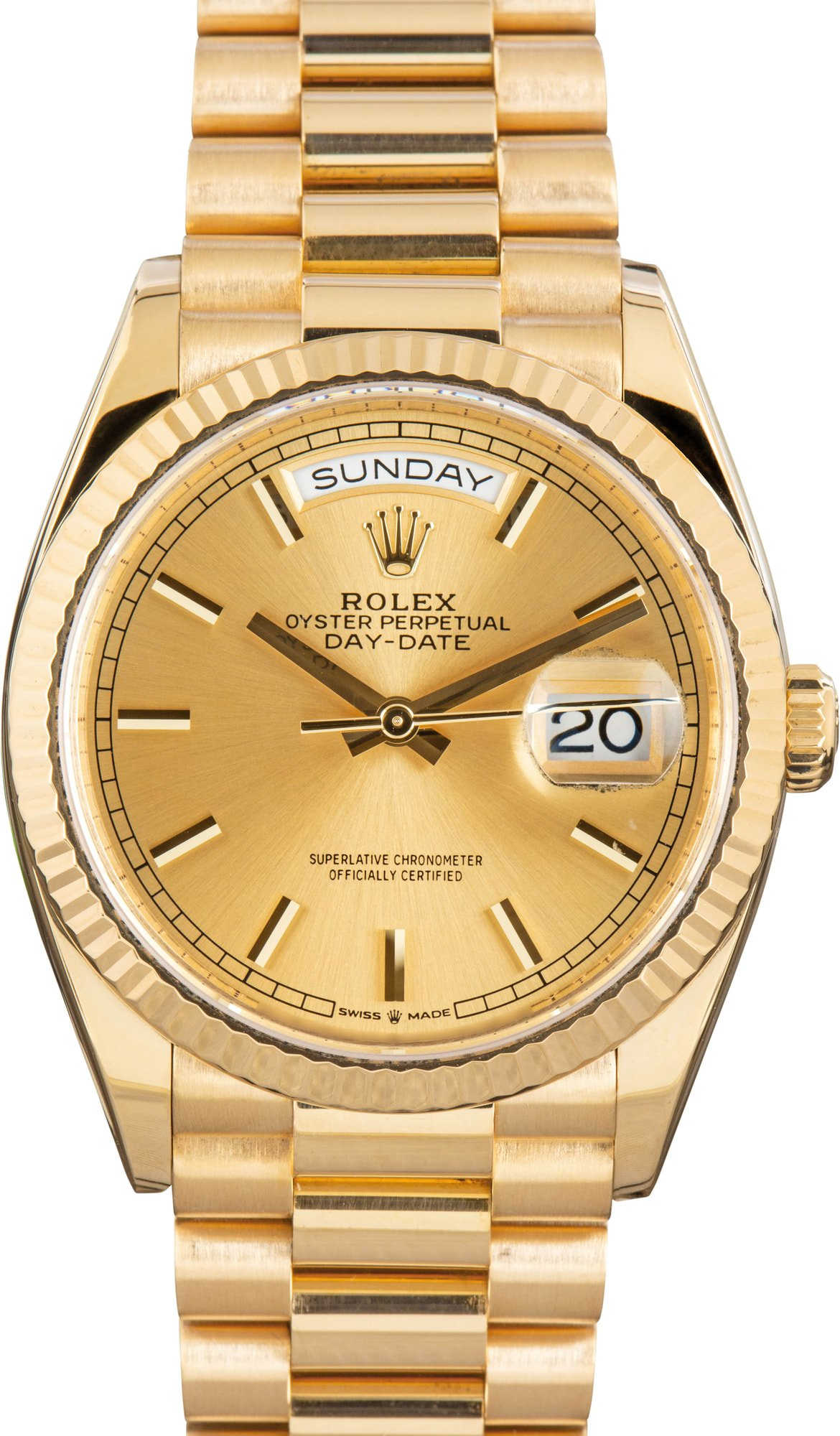 Rolex Day-Date 36 Ref 128238 Champagne Dial