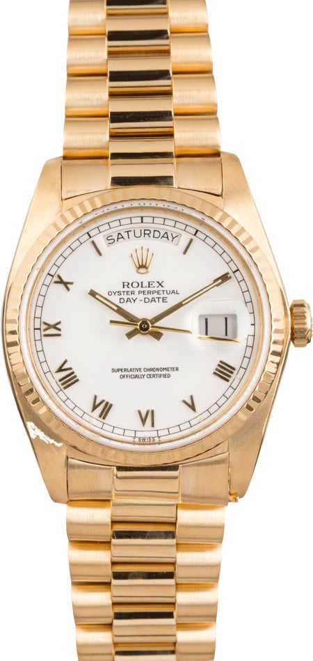 PreOwned Rolex Day-Date President 18038 White Roman