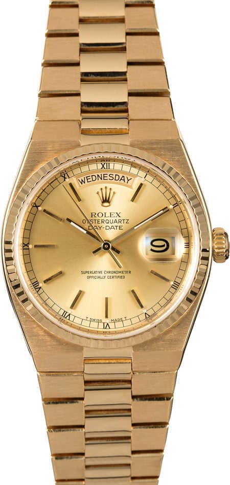 クラシック VERDISSIMO 1813-1901 Vintage Rolex Day-Date 19018 Integral Bracelet