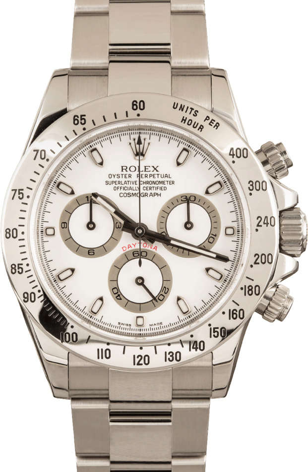 Certified PreOwned Rolex Daytona 116520 White Dial