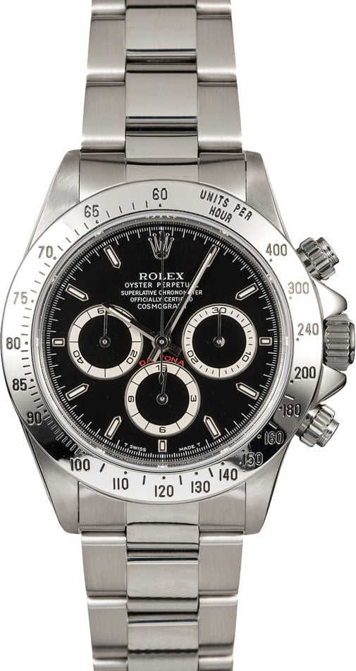 Black Dial Rolex Daytona 16520 Stainless Steel