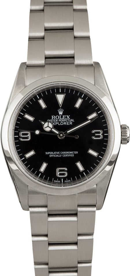 Used Rolex Explorer 114270 Smooth Bezel
