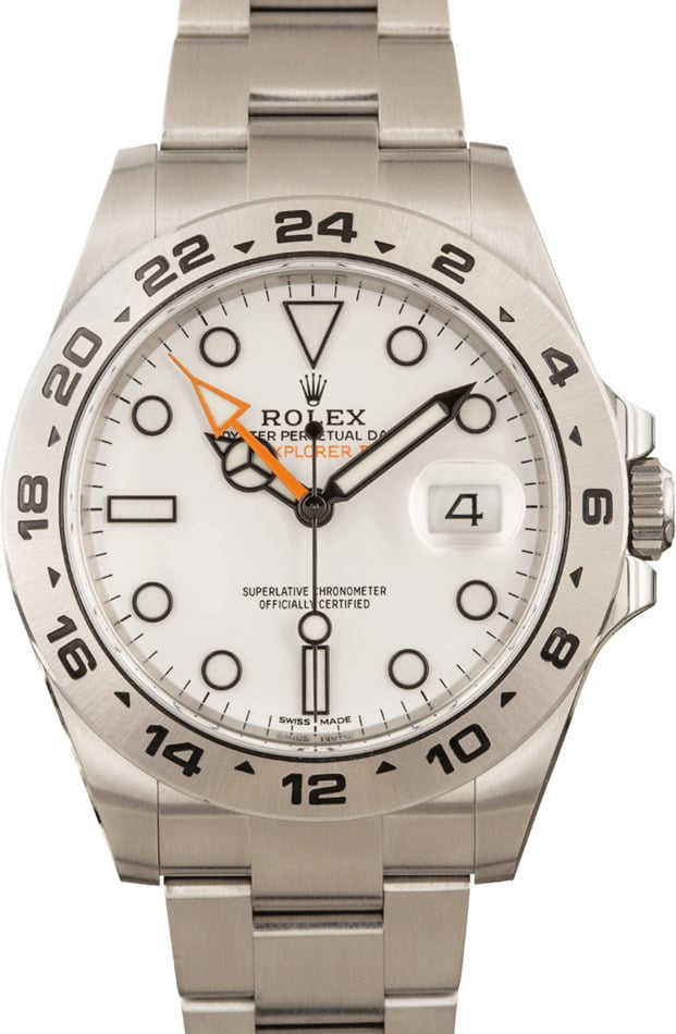 Rolex Explorer II 216570 White Dial 100% Authentic
