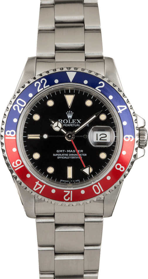 PreOwned Rolex GMT-Master 16700 "Pepsi" Bezel Insert