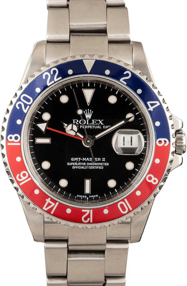Men's Rolex GMT Master 16710 'Pepsi' Bezel Insert