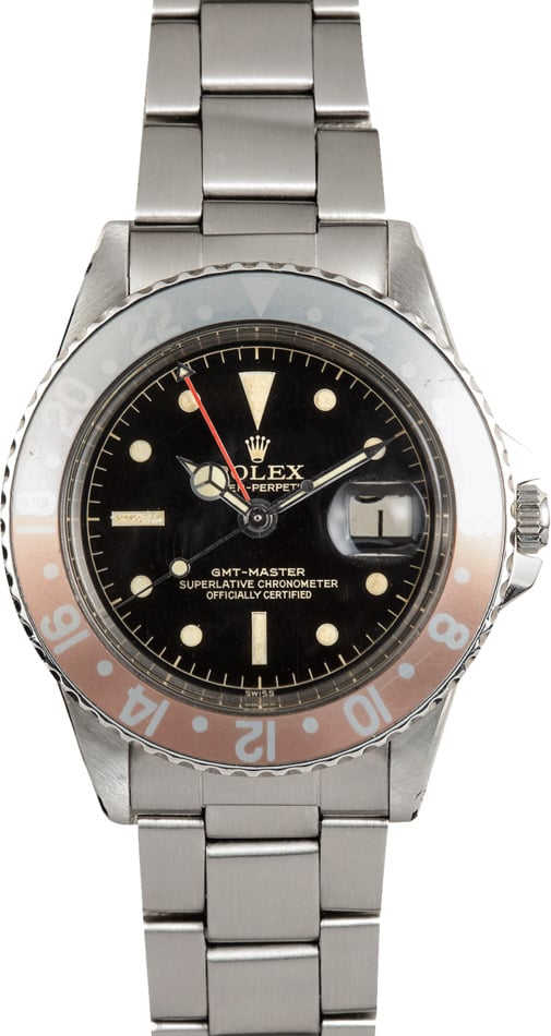 Vintage Rolex GMT Master 1675 Gilt Dial