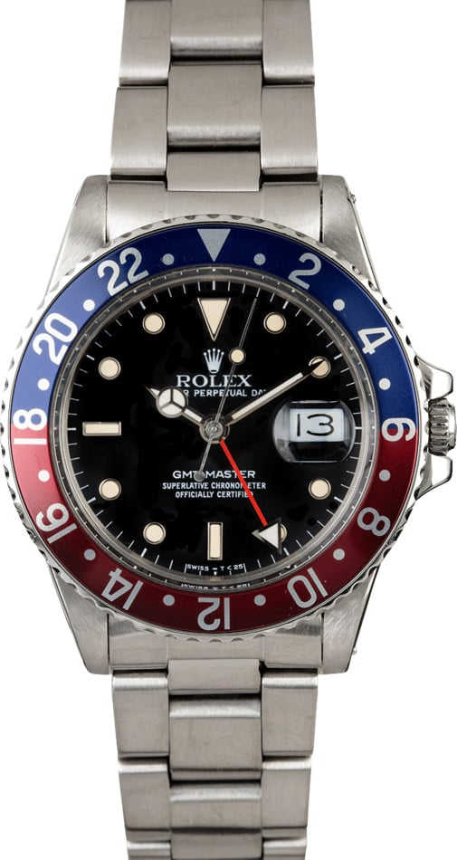 PreOwned Rolex GMT-Master 16750 'Pepsi' Insert