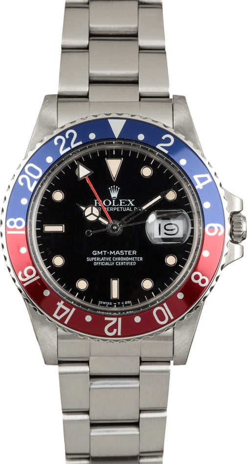 Vintage Rolex GMT-Master Pepsi Bezel Model 16750