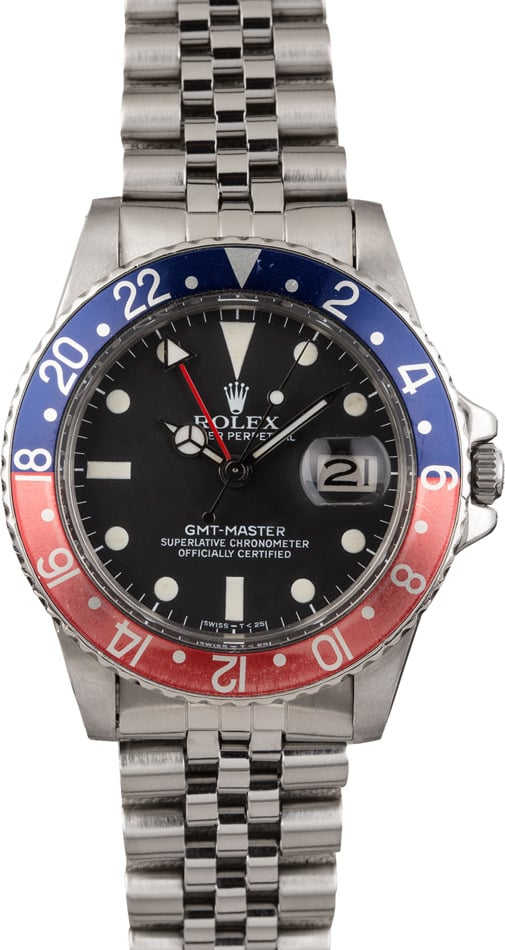 Vintage 1980 Rolex GMT-Master 16750 Pepsi