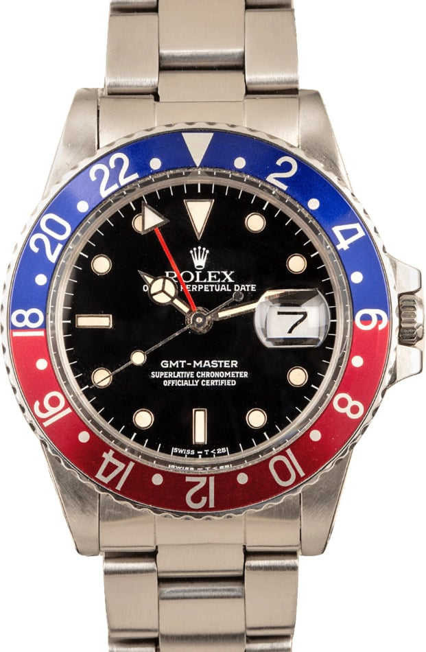 Vintage Rolex GMT-Master 16750 Pepsi Bezel Insert
