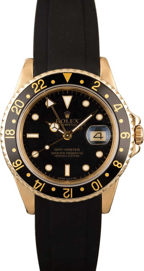 Rolex GMT Master 16758 Yellow Gold Case