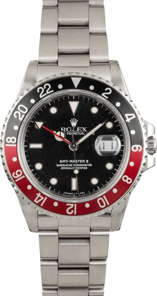 PreOwned Rolex GMT-Master II Ref 16760 'Fat Lady Coke' Insert
