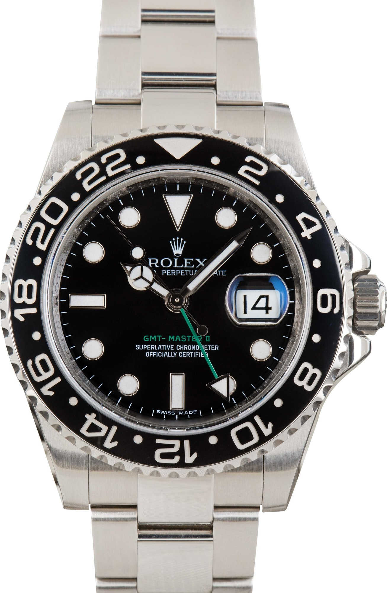 ROLEX GMT-Master II ステンレススチール Rolex GMT-Master II Stainless Steel - BobsWatches.com