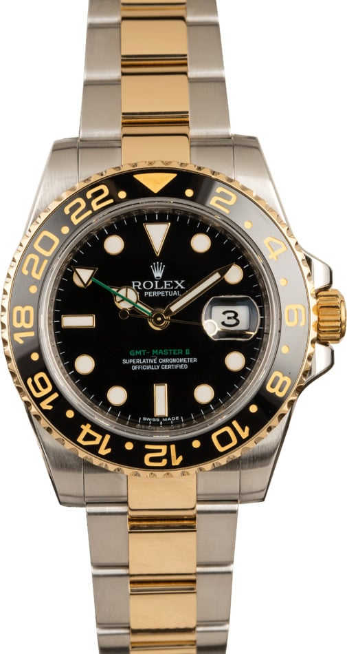 Used Rolex Two Tone GMT-Master II Ref 116713 Ceramic Model