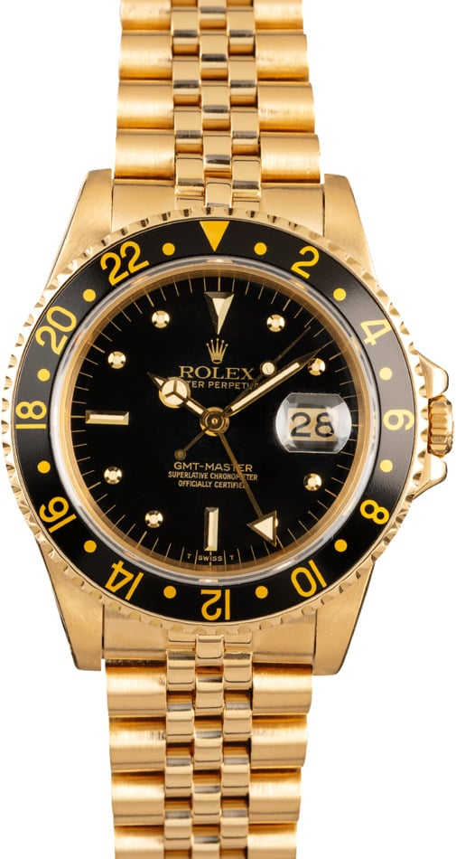 Vintage Rolex GMT-Master 16758 Black Nipple Dial