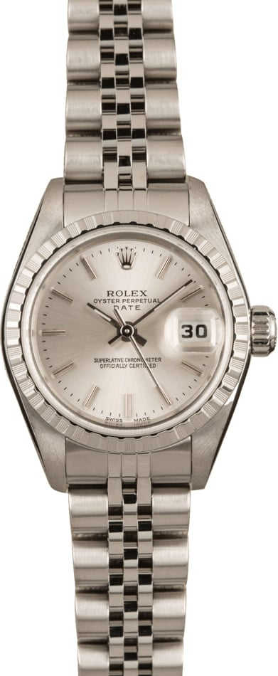 Pre-Owned Rolex Ladies Date 79240 Silver Dial