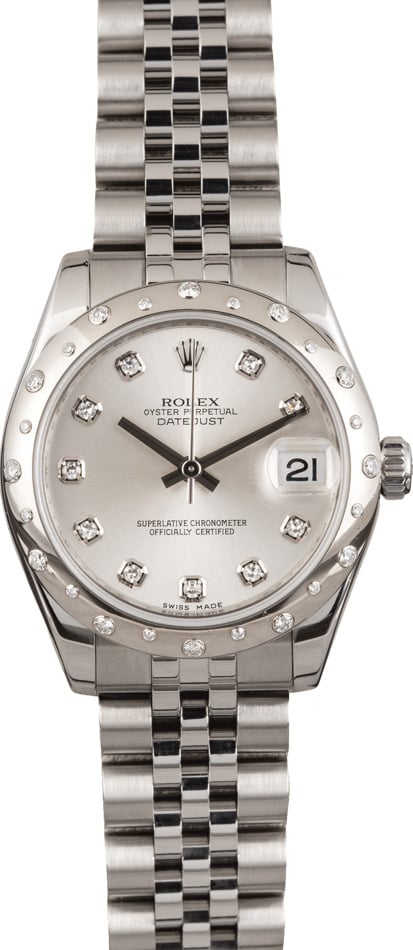 PreOwned Rolex 178344 Datejust 31MM Diamond Dial and Bezel