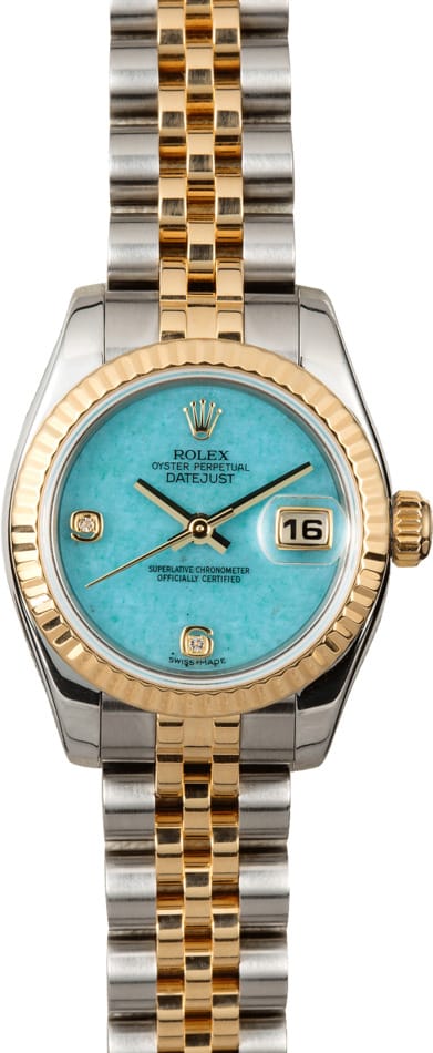?Sale? Rolex ladies 25mm oyster perpetual turquoise diamond steel watch Rolex Oyster Perpetual 31 NEW 2025 Tiffany Dial Stainless  main image 2