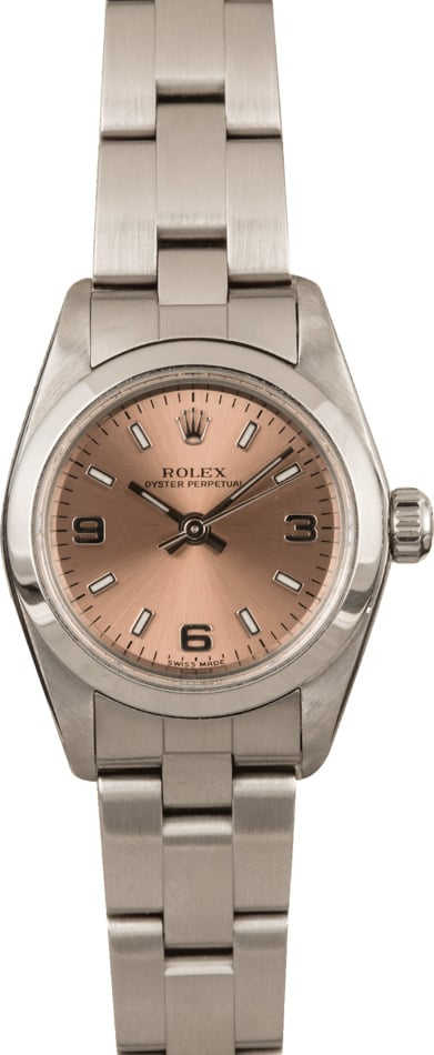 Used Rolex Oyster Perpetual Ladies 76080 Pink Dial T