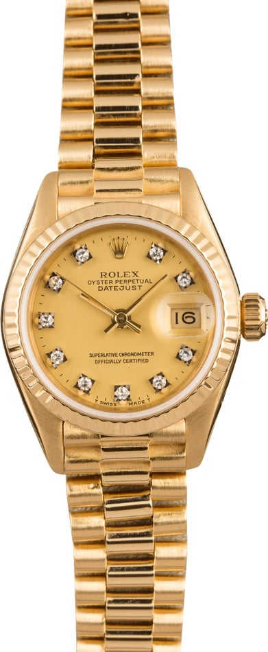 PreOwned Rolex Lady President 69178 Diamond Dial