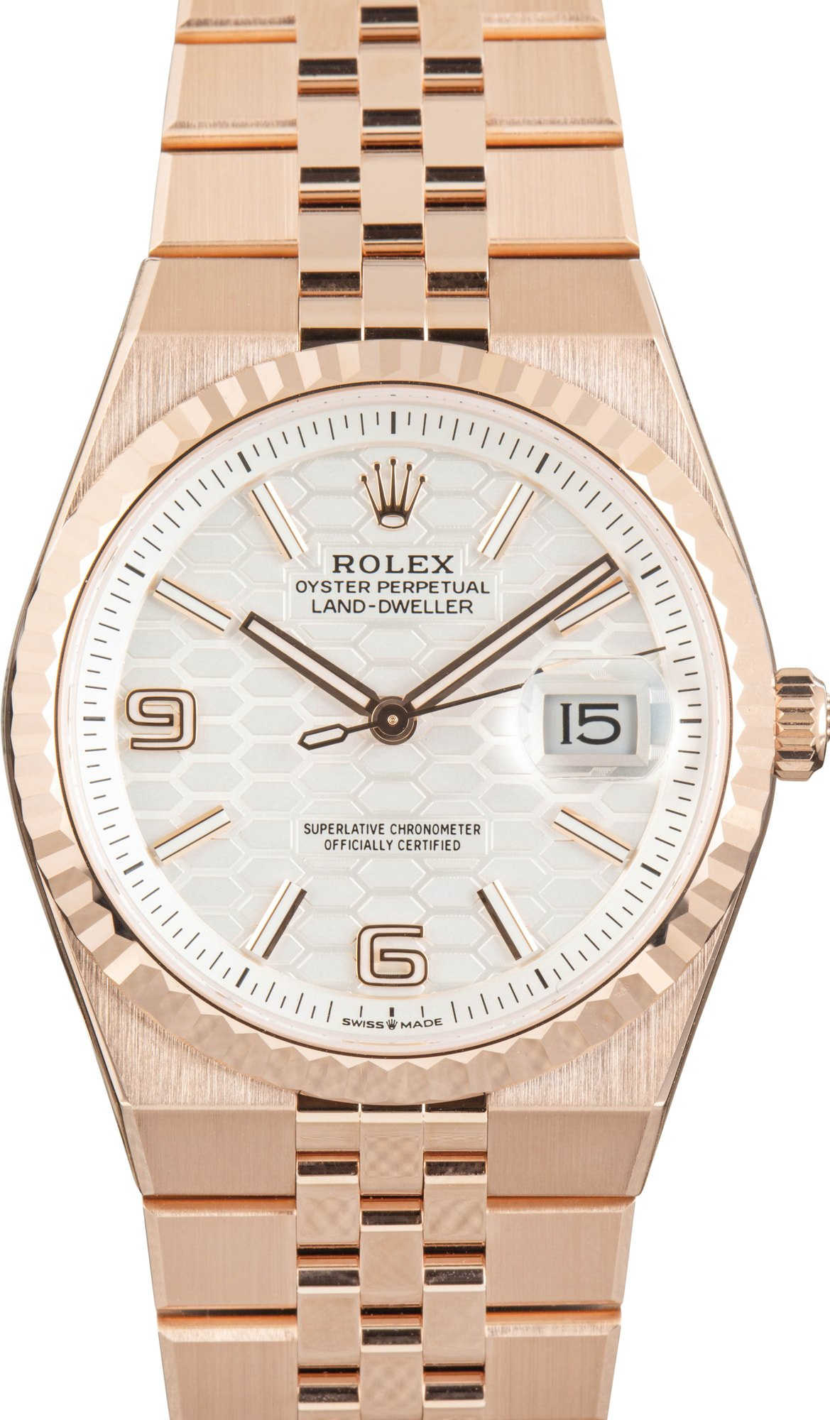 Rolex Land-Dweller 36 Ref 127235 Everose Gold