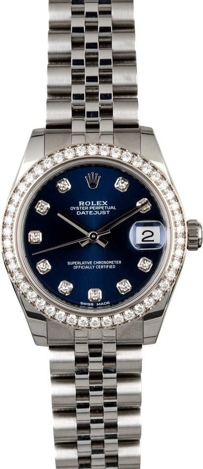 Mid-Size Rolex Datejust 178384 Diamonds