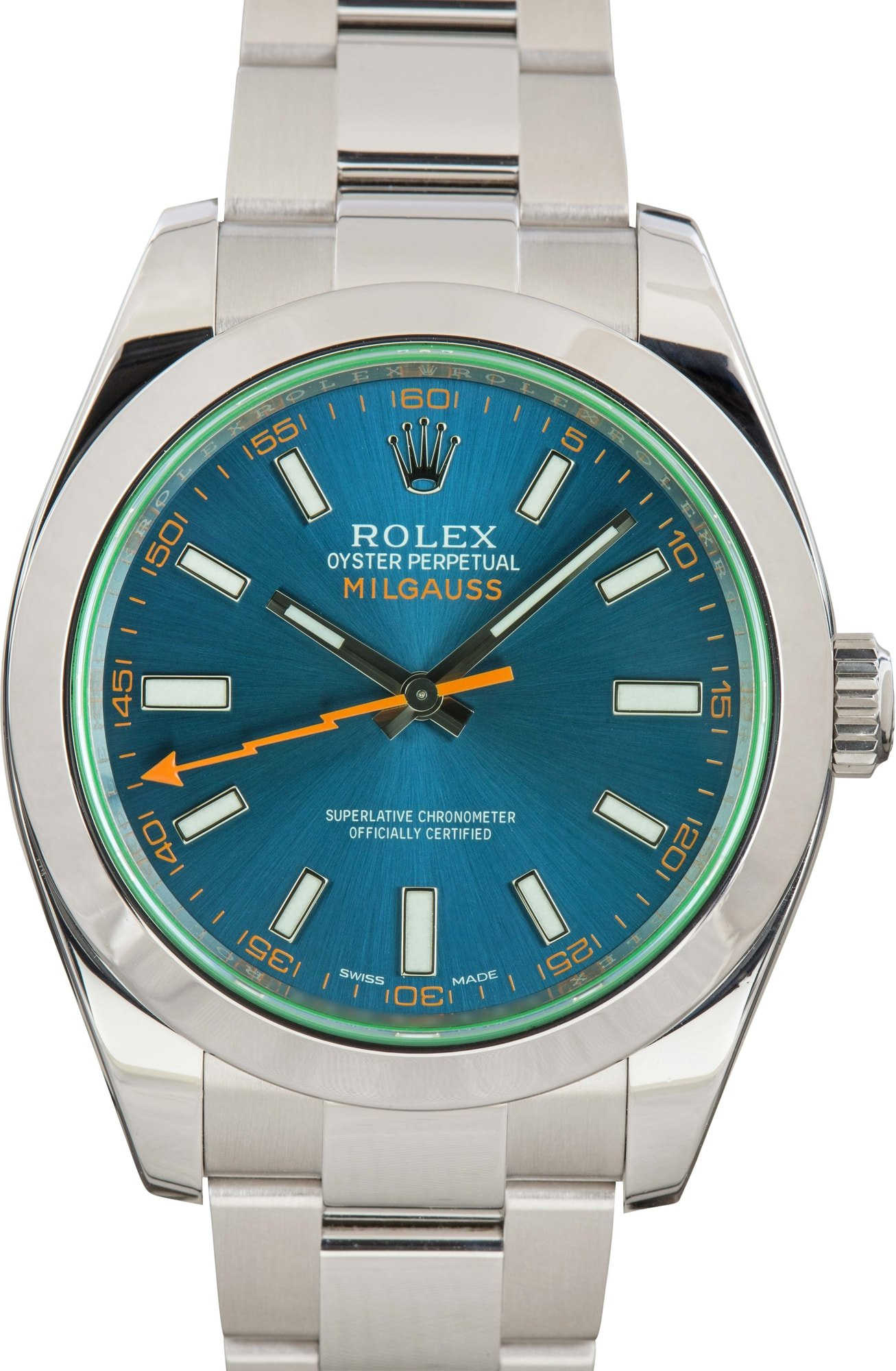 Rolex Milgauss Ref 116400GV Green Crystal