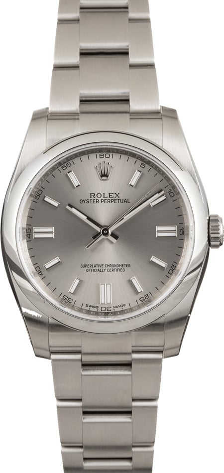 PreOwned Rolex Oyster Perpetual 116000 Steel Index Dial