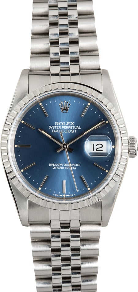 Rolex Oyster Perpetual Datejust 16220 Blue