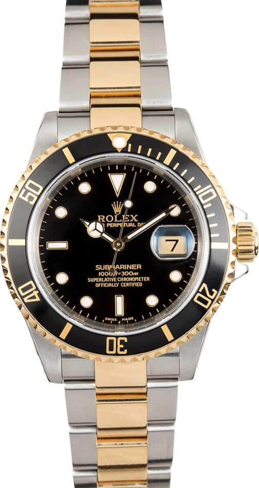 Rolex Submariner 16613 Two-Tone Black Bezel