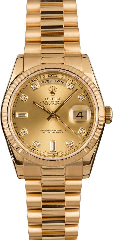 Rolex President 118238 Diamond Dial