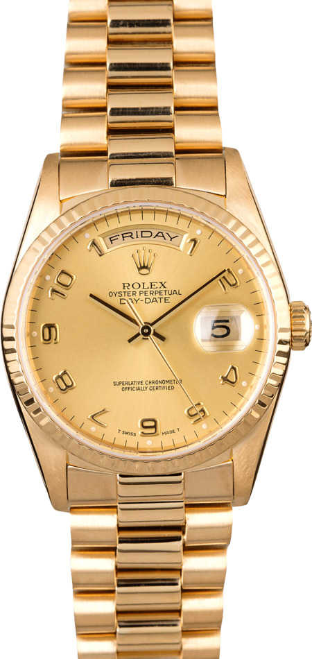 Rolex President 18238 Champagne Arabic Dial