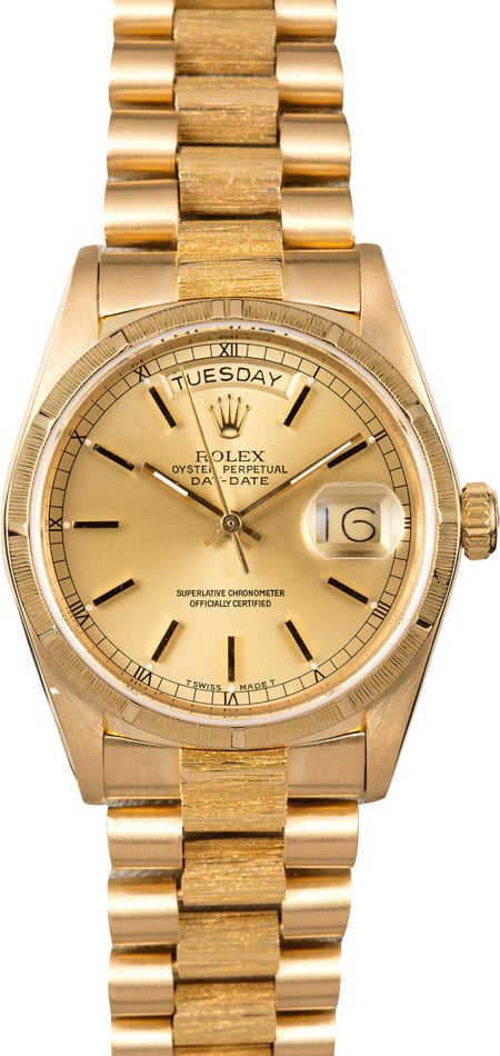 Rolex President Bark Finish 18078