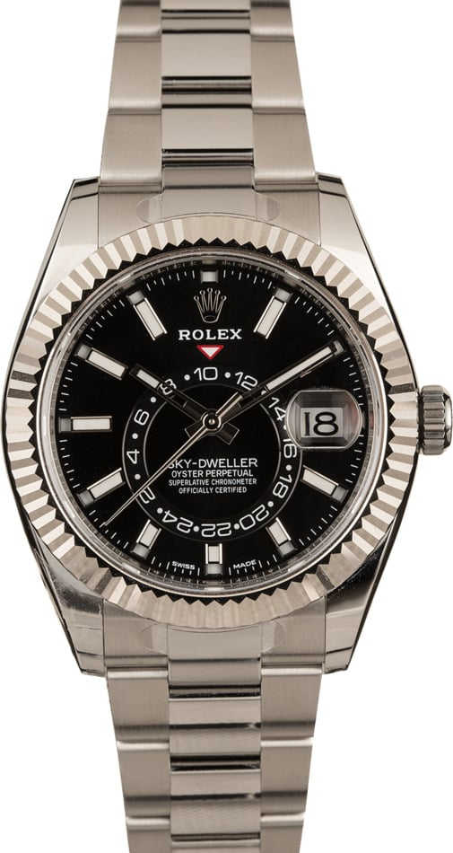 Unworn Rolex Sky-Dweller 326934 Black Luminous Dial
