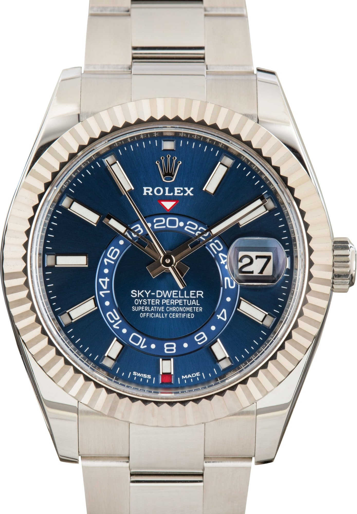 Pre-Owned Rolex Sky-Dweller 326934 Blue Luminous Dial